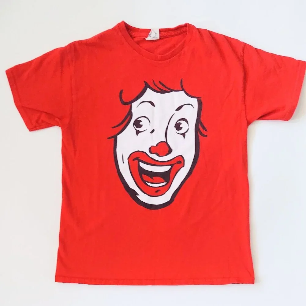 Ronald McDonald Is You Big Face Print Red T-Shirt Kids Size XS